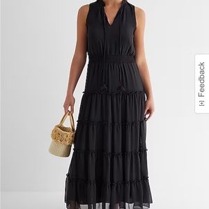 V neck tiered maxi